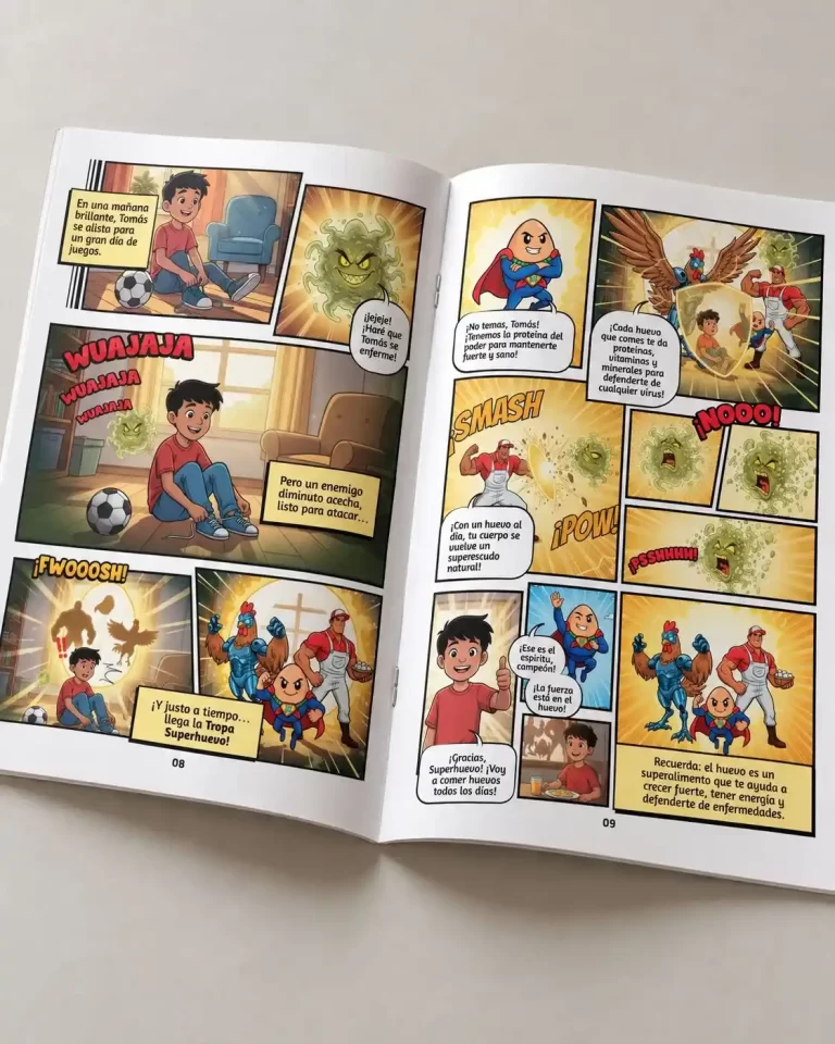 SUPERHUEVO SALTA DE LAS REDES AL CÓMIC: APA LANZA SEIS AVENTURAS PARA ACERCAR LA NUTRICIÓN A LOS NIÑOS superhuevo-salta-redes-comic